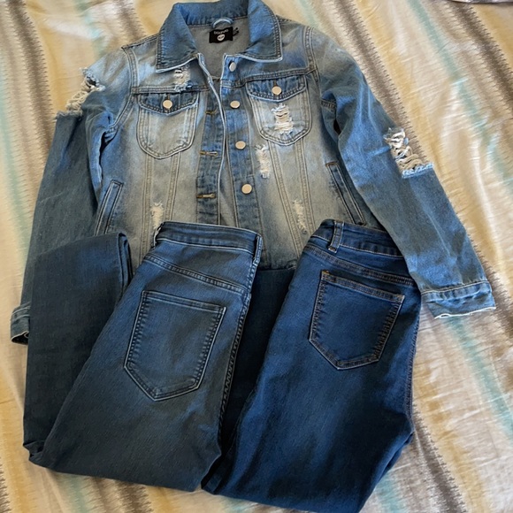 Denim combo： one coat and two jeans (H&M, Wax Jeans and Boohoo) - Picture 11 of 11